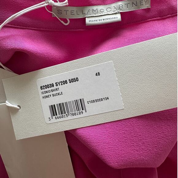 NWT Stella McCartney The Iconic Shirt Honeysuckle Pink 48 / XL - Picture 11 of 16